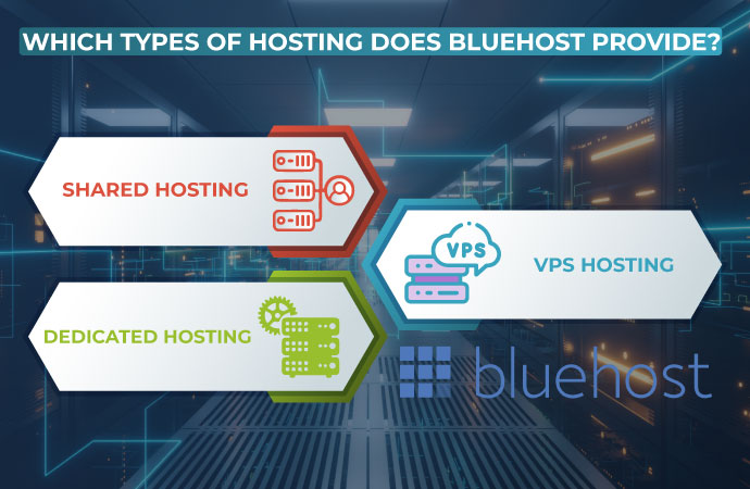 Which types of hosting does Bluehost provide?