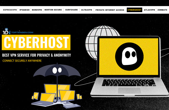CyberGhost- Best VPNs for Mexico
