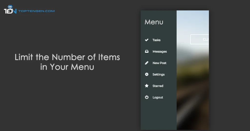 Limit the Number of Items in Your Menu